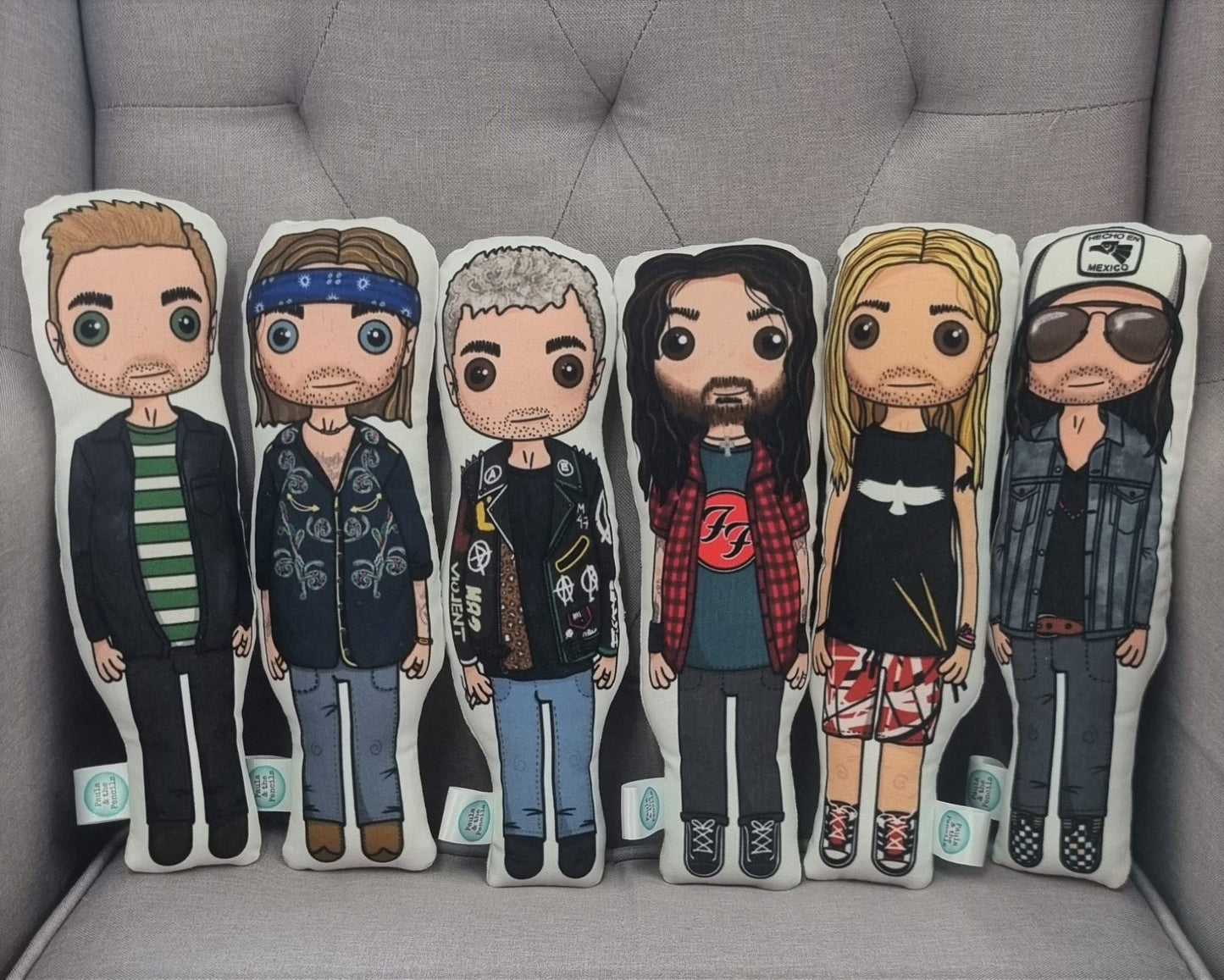 Foo Fighters Inspired Fabric Dolls