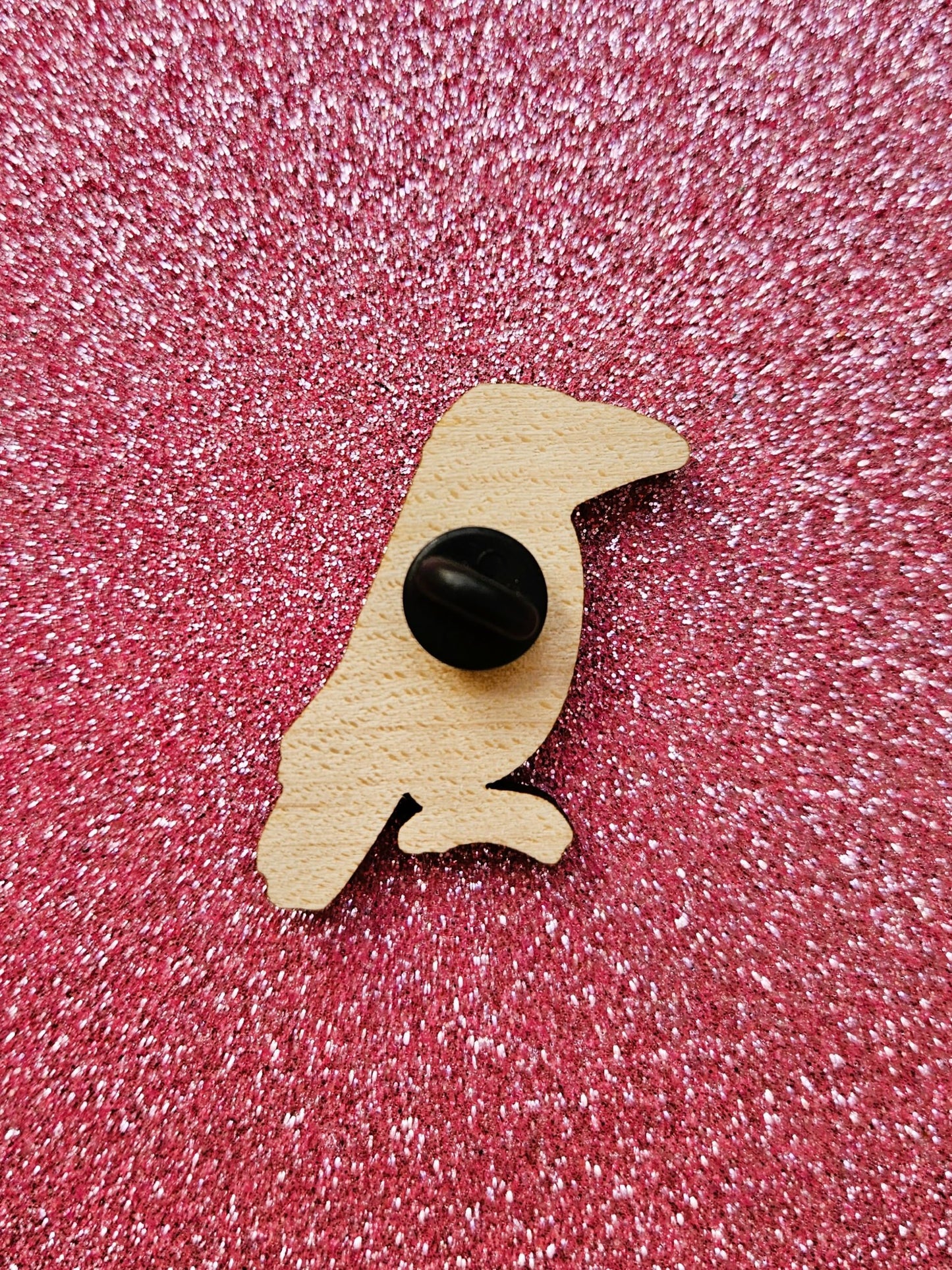 Crow Wooden Badge