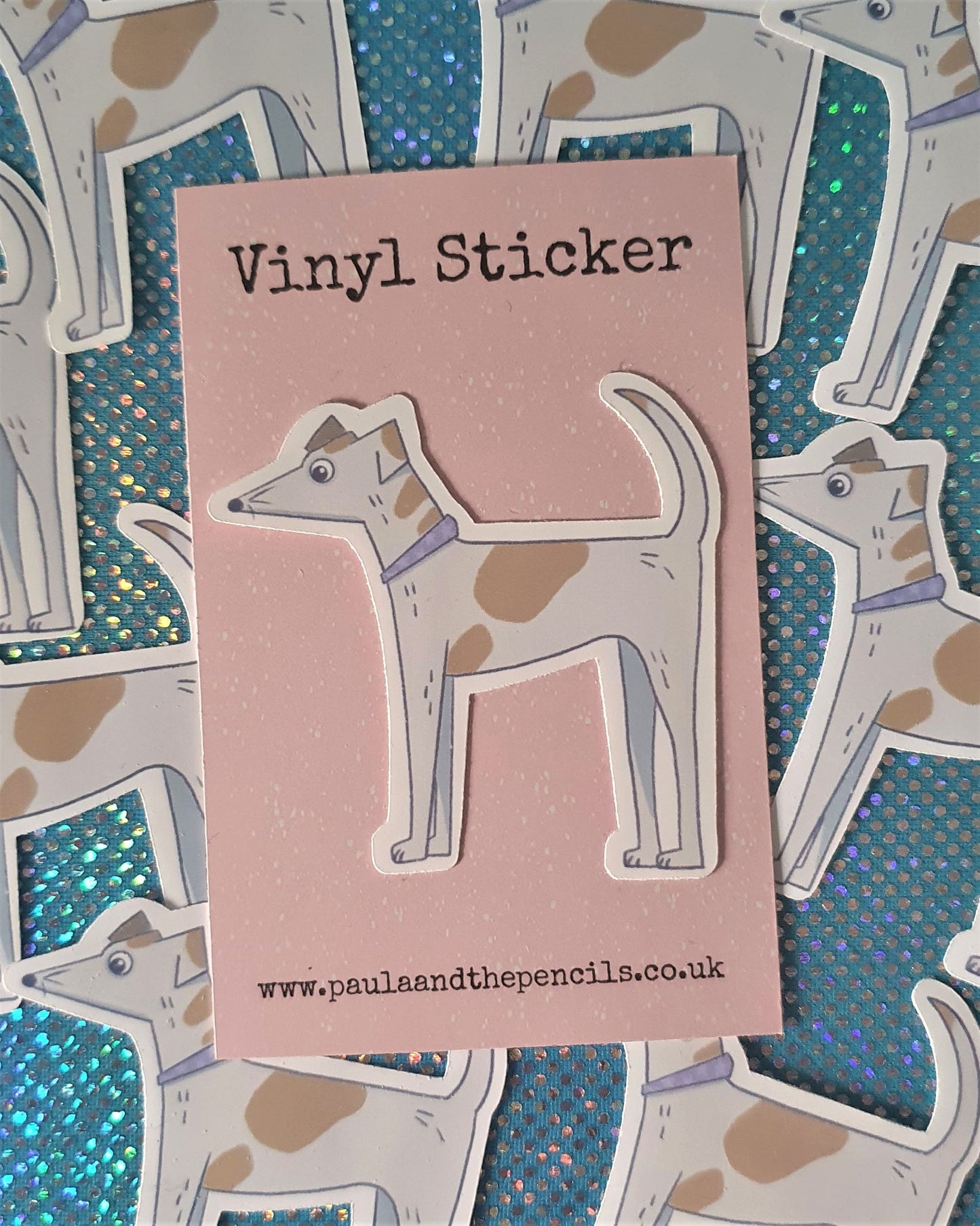 Whippet in the Flowers Sticker