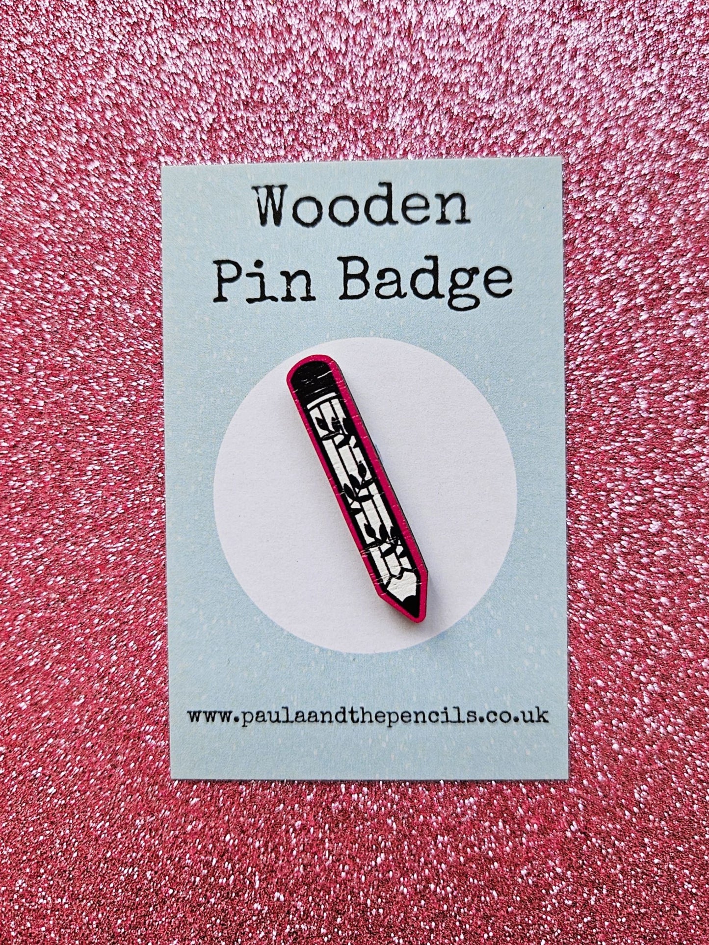 Pencil Wooden Badge