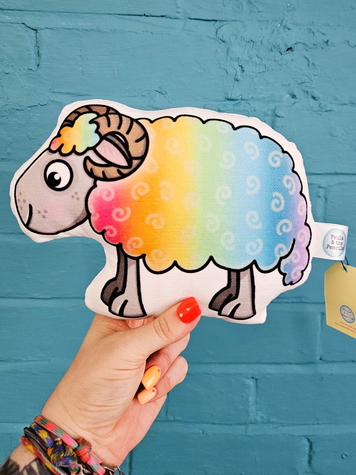 Rainbow Sheep Doll