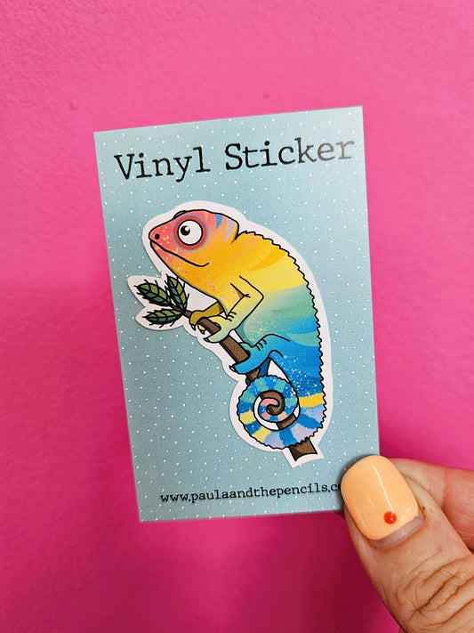 Rainbow Chameleon Sticker