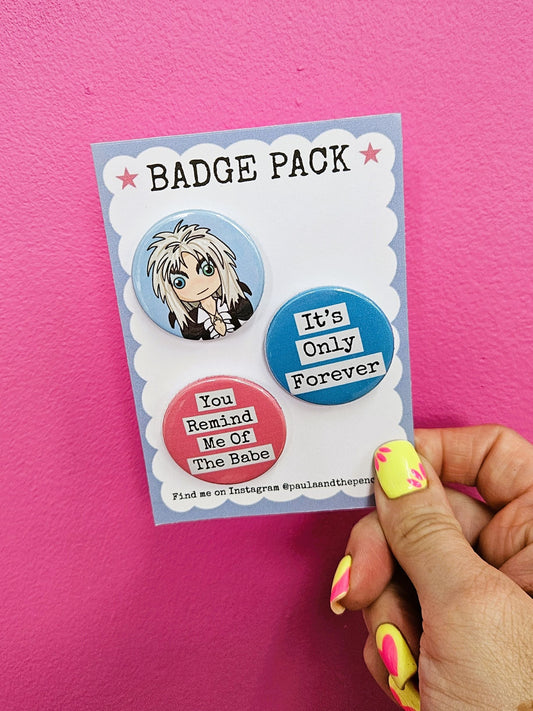 Jareth Labyrinth Badge Pack