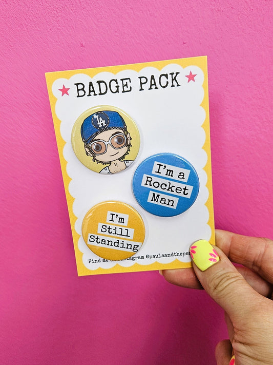 Elton John Badge Pack