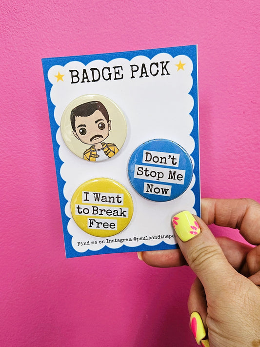 Freddie Mercury Badge Pack