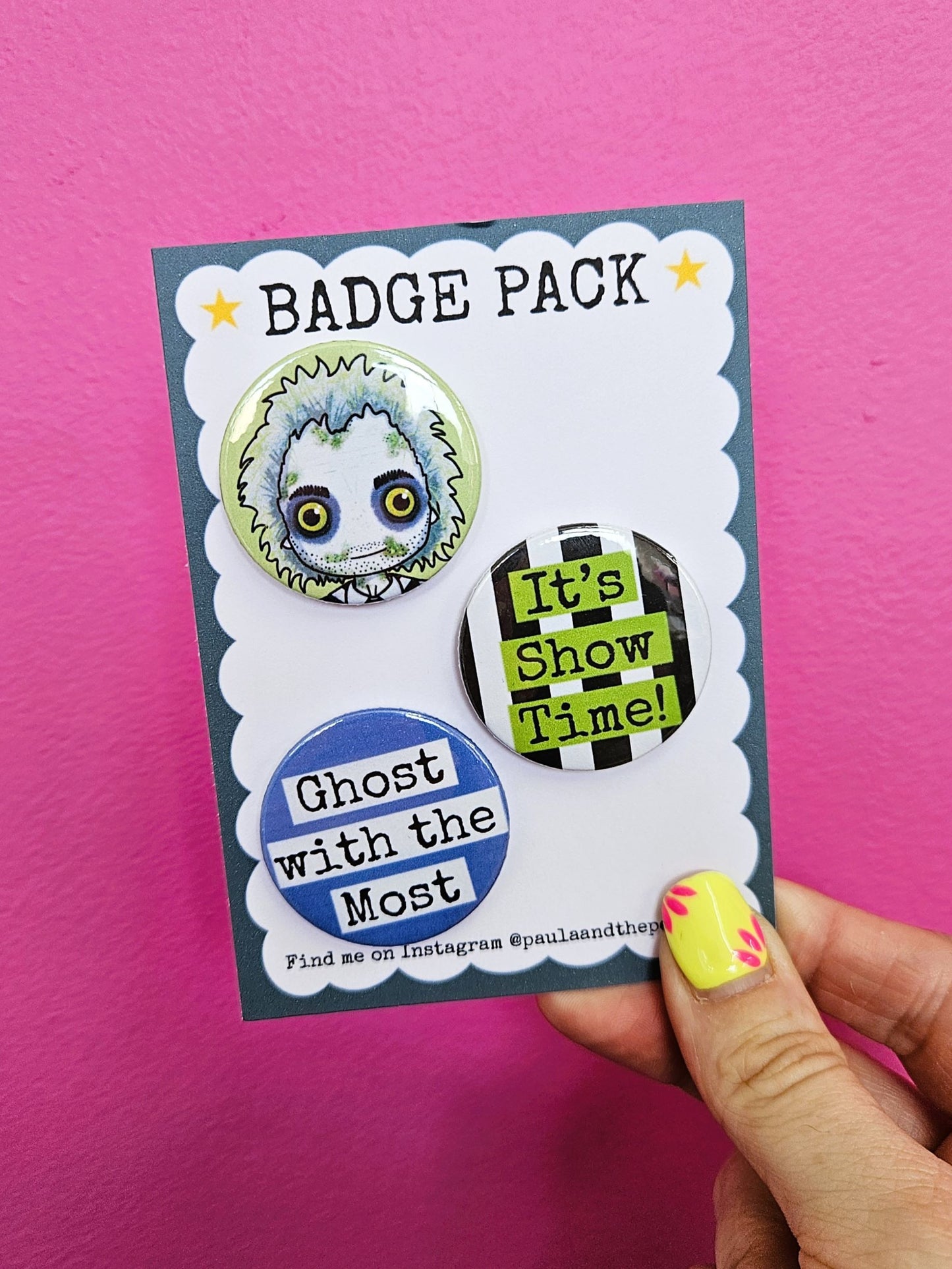 Beetlejuice Badge Pack