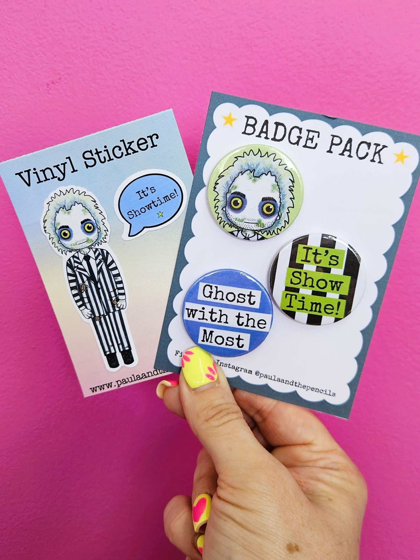 Beetlejuice Badge Pack