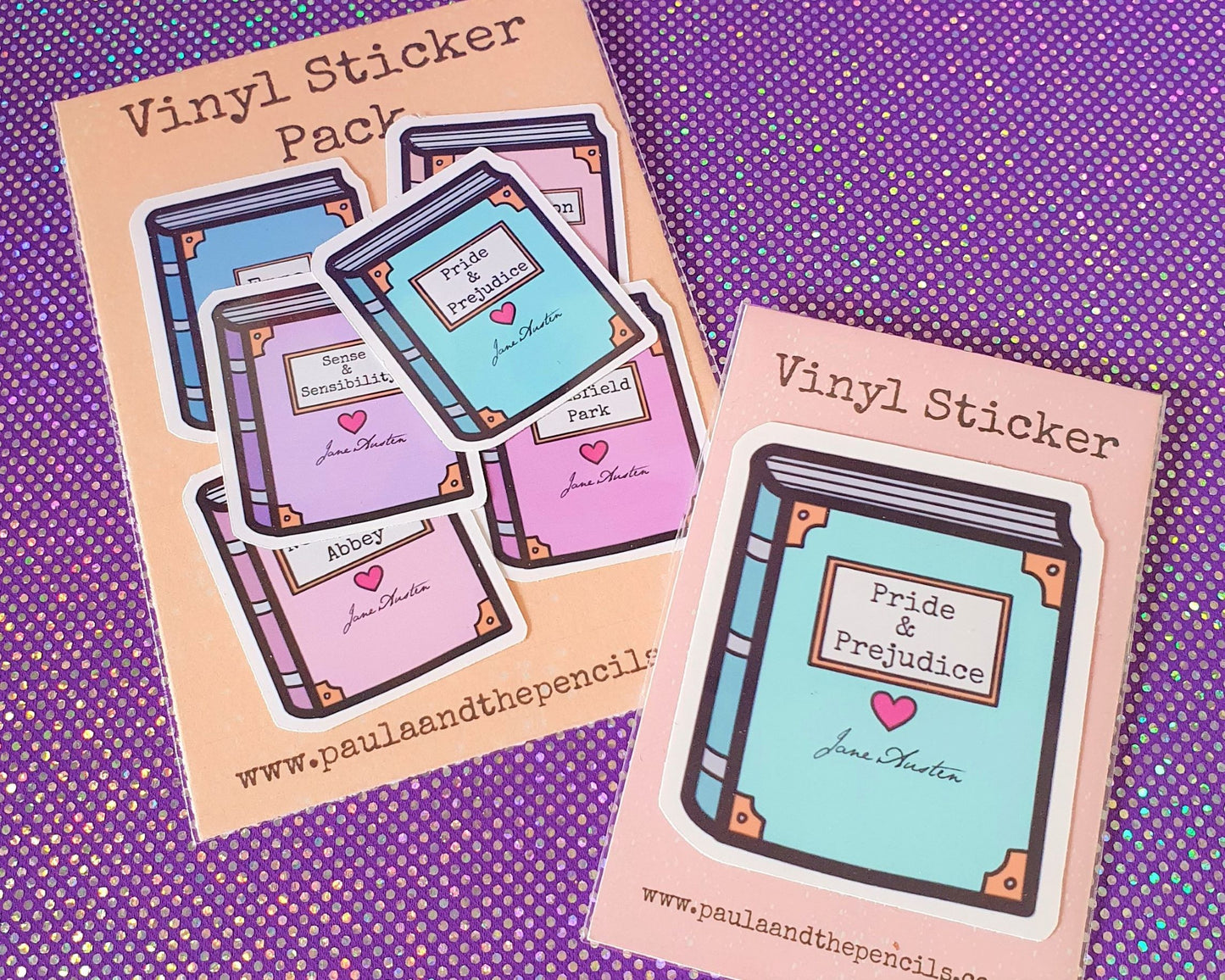 Jane Austen Book Stickers