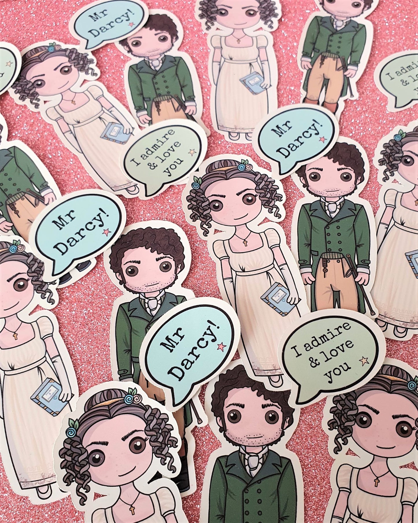 Mr Darcy & Elizabeth Bennet Stickers