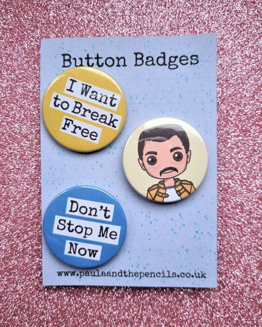 Freddie Mercury Badge Pack